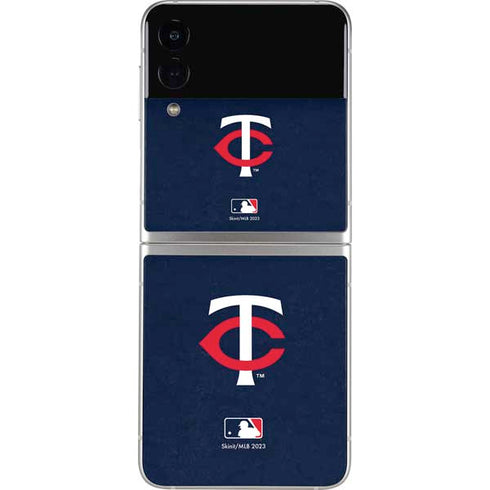 MLB Minnesota Twins - Solid Distressed Galaxy Z Flip4 5G Skin