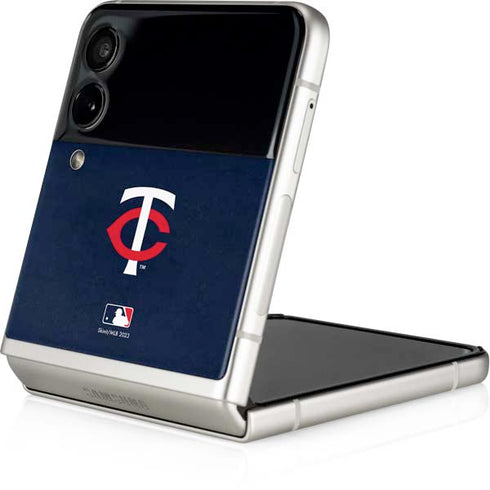 MLB Minnesota Twins - Solid Distressed Galaxy Z Flip4 5G Skin