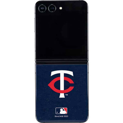 MLB Minnesota Twins - Solid Distressed Galaxy Z Flip5 5G Skin