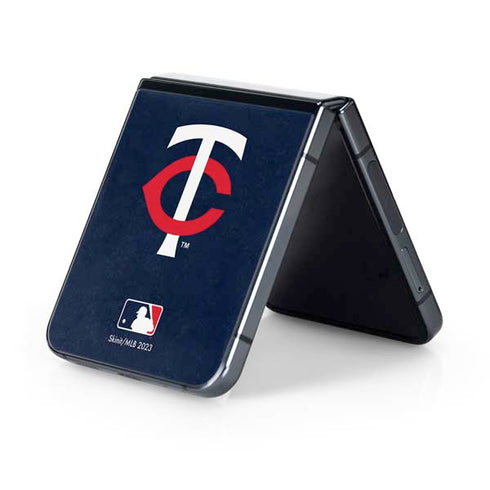 MLB Minnesota Twins - Solid Distressed Galaxy Z Flip5 5G Skin