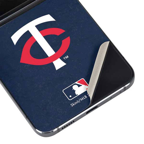 MLB Minnesota Twins - Solid Distressed Galaxy Z Flip5 5G Skin