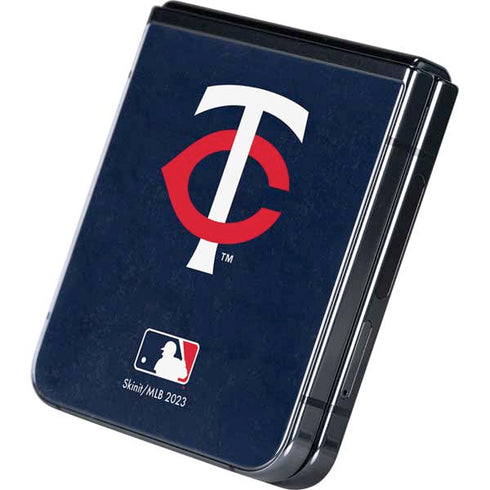 MLB Minnesota Twins - Solid Distressed Galaxy Z Flip5 5G Skin
