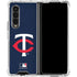 MLB Minnesota Twins - Solid Distressed Galaxy Z Fold4 5G Clear Case