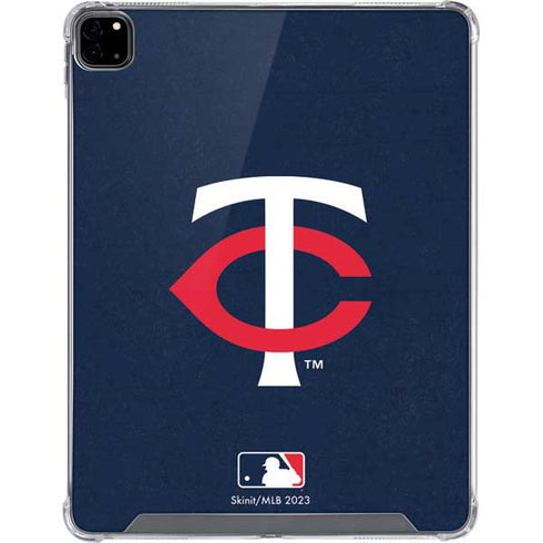 MLB Minnesota Twins - Solid Distressed iPad Pro 12.9in (2020) Clear Case