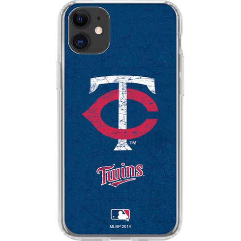 MLB Minnesota Twins - Solid Distressed iPhone 11 Clear Case