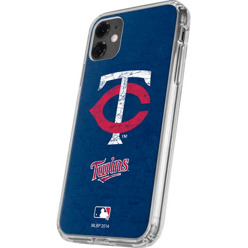 MLB Minnesota Twins - Solid Distressed iPhone 11 Clear Case