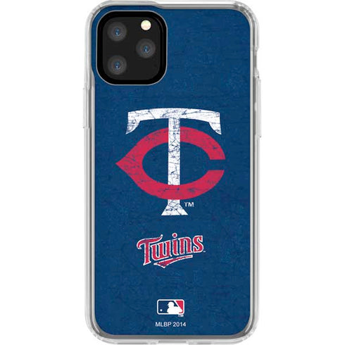 MLB Minnesota Twins - Solid Distressed iPhone 11 Pro Clear Case