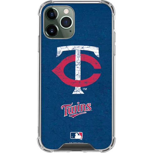MLB Minnesota Twins - Solid Distressed iPhone 11 Pro Max Clear Case