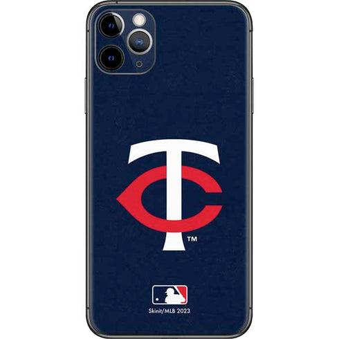 MLB Minnesota Twins - Solid Distressed iPhone 11 Pro Max Skin