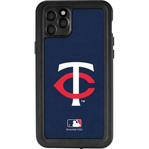 MLB Minnesota Twins - Solid Distressed iPhone 11 Pro Max Waterproof Case