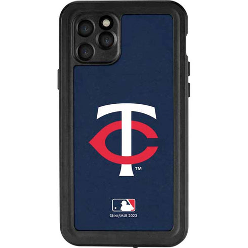 MLB Minnesota Twins - Solid Distressed iPhone 11 Pro Waterproof Case