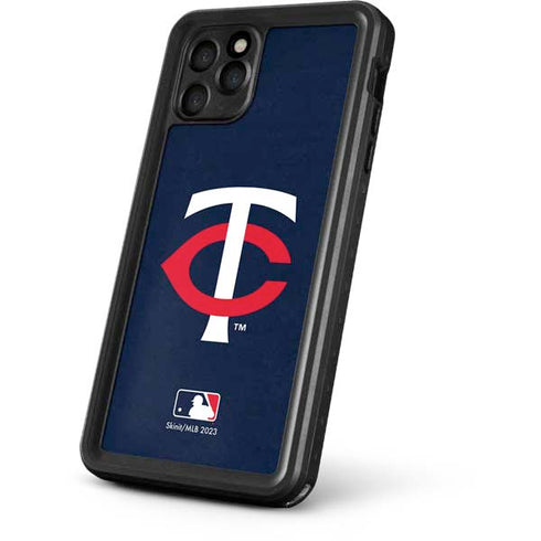 MLB Minnesota Twins - Solid Distressed iPhone 11 Pro Waterproof Case