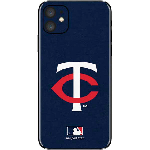 MLB Minnesota Twins - Solid Distressed iPhone 11 Skin