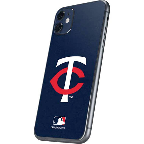 MLB Minnesota Twins - Solid Distressed iPhone 11 Skin