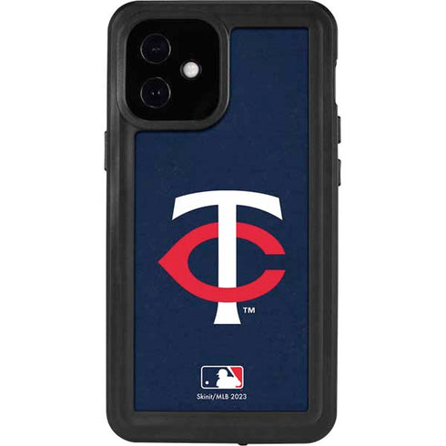 MLB Minnesota Twins - Solid Distressed iPhone 12 Mini Waterproof Case