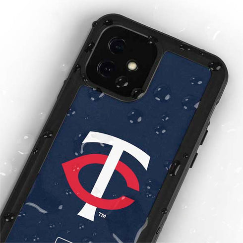 MLB Minnesota Twins - Solid Distressed iPhone 12 Mini Waterproof Case