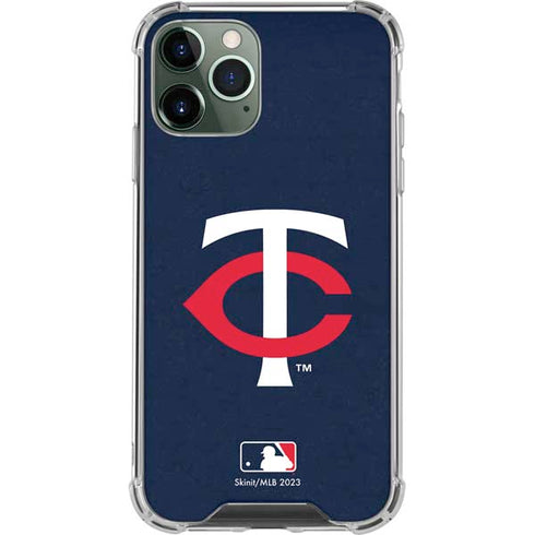 MLB Minnesota Twins - Solid Distressed iPhone 12 Pro Max Clear Case