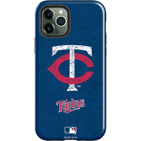 MLB Minnesota Twins - Solid Distressed iPhone 12 Pro Max Impact Case