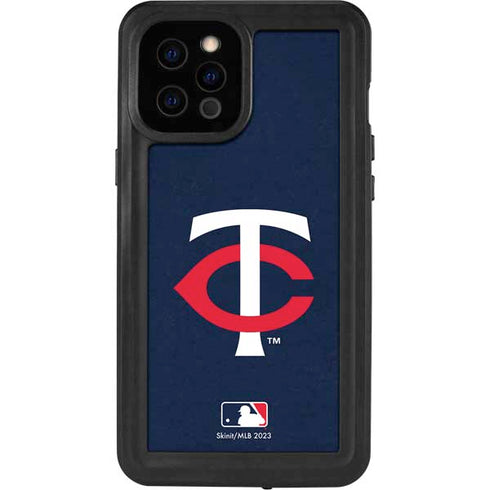 MLB Minnesota Twins - Solid Distressed iPhone 12 Pro Max Waterproof Case