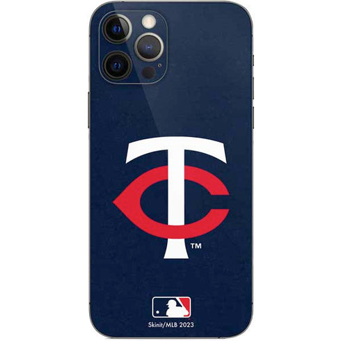 MLB Minnesota Twins - Solid Distressed iPhone 12 Pro Skin