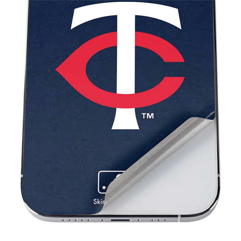 MLB Minnesota Twins - Solid Distressed iPhone 12 Pro Skin