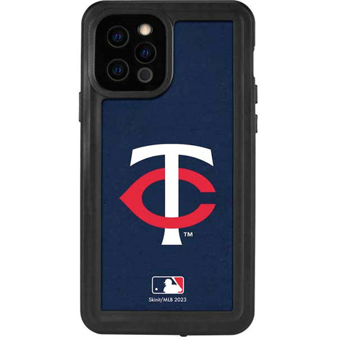 MLB Minnesota Twins - Solid Distressed iPhone 12 Pro Waterproof Case