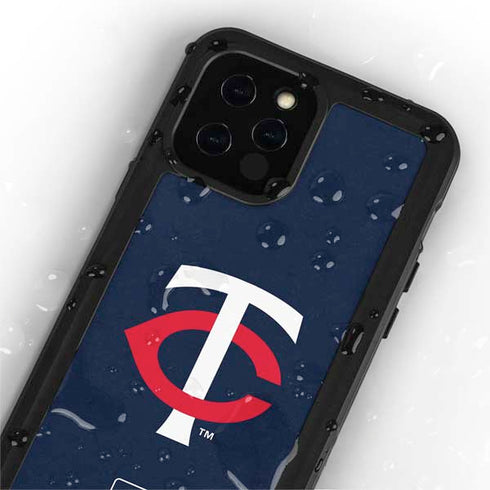 MLB Minnesota Twins - Solid Distressed iPhone 12 Pro Waterproof Case