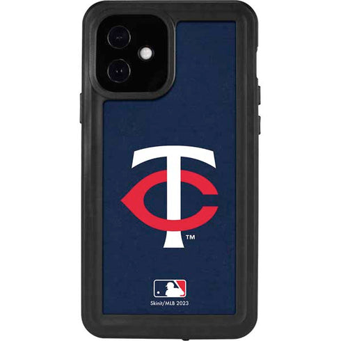 MLB Minnesota Twins - Solid Distressed iPhone 12 Waterproof Case