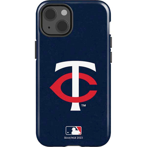 MLB Minnesota Twins - Solid Distressed iPhone 15 Impact Case