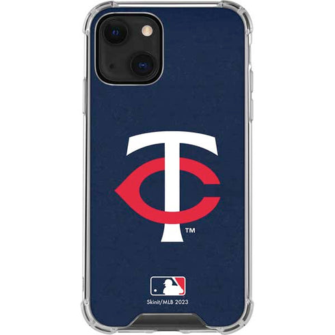 MLB Minnesota Twins - Solid Distressed iPhone 15 Plus Clear Case
