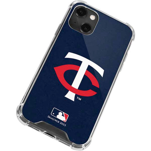 MLB Minnesota Twins - Solid Distressed iPhone 15 Plus Clear Case