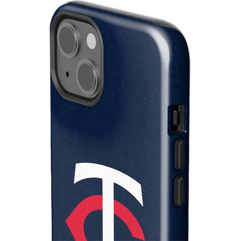 MLB Minnesota Twins - Solid Distressed iPhone 15 Plus Impact Case