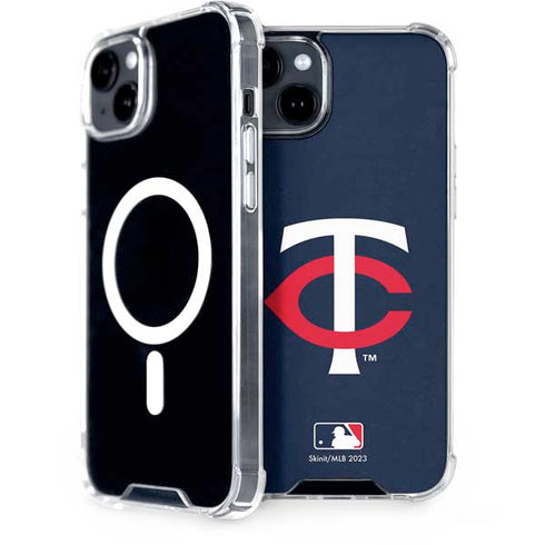 MLB Minnesota Twins - Solid Distressed iPhone 14 Plus MagSafe Case