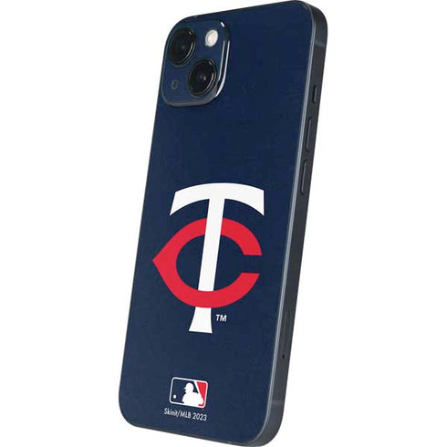 MLB Minnesota Twins - Solid Distressed iPhone 14 Plus Skin