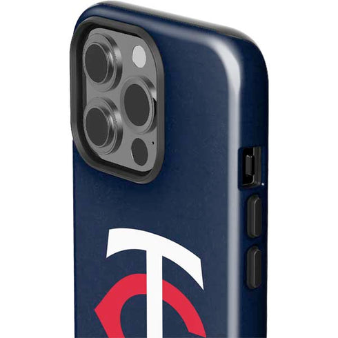 MLB Minnesota Twins - Solid Distressed iPhone 14 Pro Impact Case