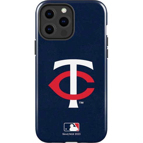 MLB Minnesota Twins - Solid Distressed iPhone 15 Pro Max Impact Case