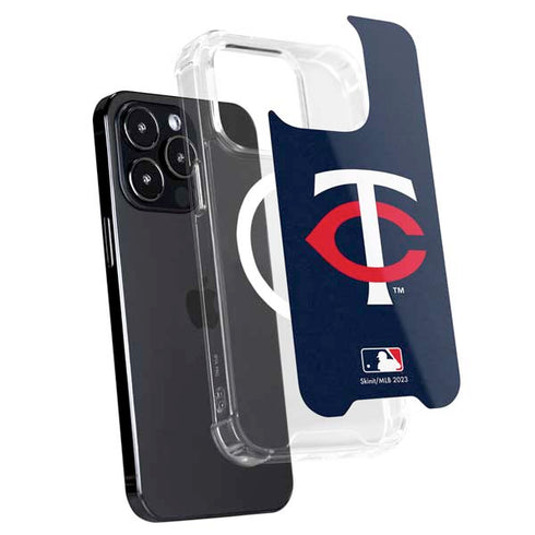 MLB Minnesota Twins - Solid Distressed iPhone 15 Pro Max MagSafe Case