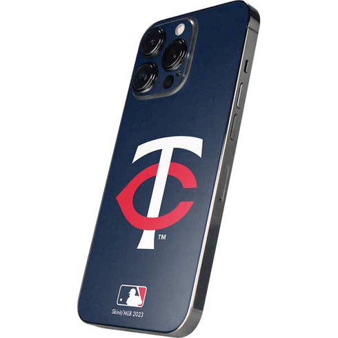 MLB Minnesota Twins - Solid Distressed iPhone 15 Pro Skin