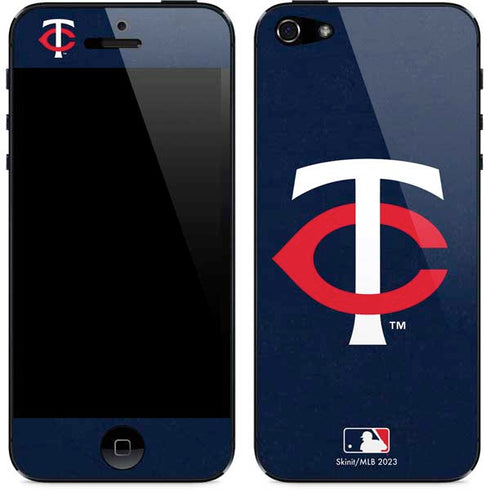 MLB Minnesota Twins - Solid Distressed iPhone 5/5s/5SE Skin