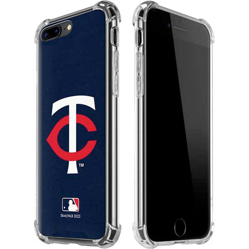 MLB Minnesota Twins - Solid Distressed iPhone 7/8 Plus Clear Case