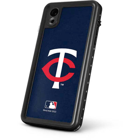 MLB Minnesota Twins - Solid Distressed iPhone XR Waterproof Case