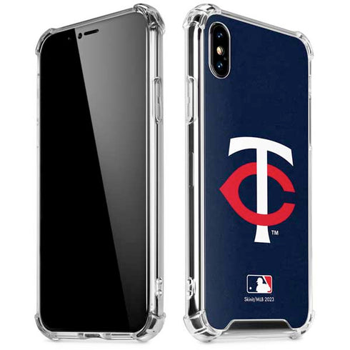 MLB Minnesota Twins - Solid Distressed iPhone XS Max Clear Case
