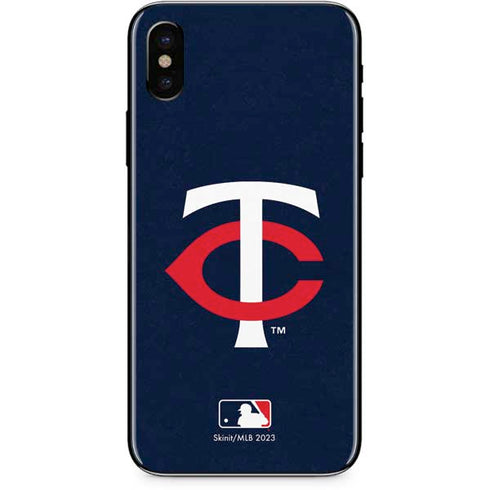 MLB Minnesota Twins - Solid Distressed iPhone XS Max Skin