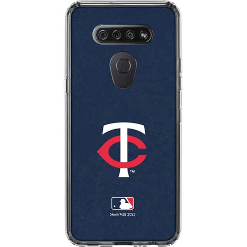 MLB Minnesota Twins - Solid Distressed LG K51/Q51 Clear Case