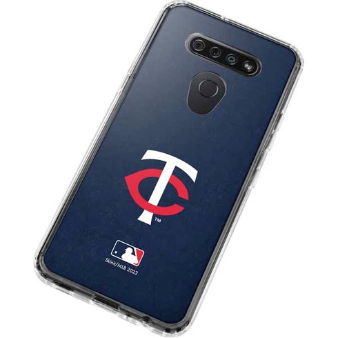 MLB Minnesota Twins - Solid Distressed LG K51/Q51 Clear Case