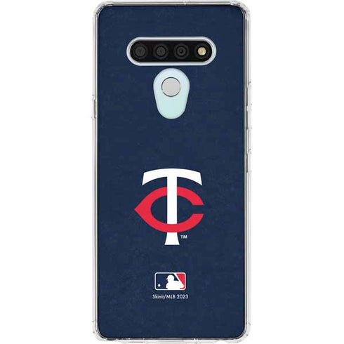 MLB Minnesota Twins - Solid Distressed LG Stylo 6 Clear Case
