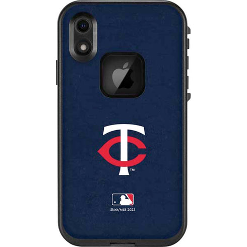 MLB Minnesota Twins - Solid Distressed LifeProof Fre iPhone Skin