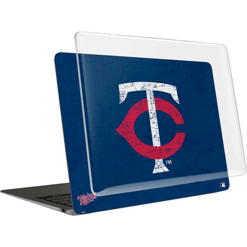 MLB Minnesota Twins - Solid Distressed MacBook Air 13in (2020) Case plus Skin