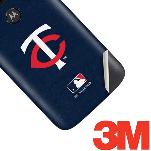 MLB Minnesota Twins - Solid Distressed Moto E5 Play Skin