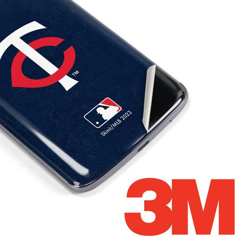MLB Minnesota Twins - Solid Distressed Moto E5 Plus Skin